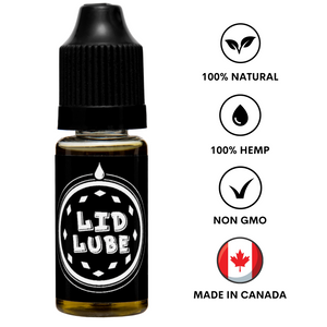 Lid Lube Natural Lubricant | Pure Cold Pressed Hemp Seed Oil | .35fl oz (10ml)